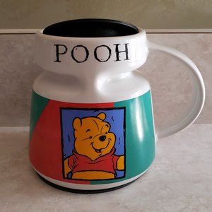 Disney Store Large Winnie The Pooh Travel Mug Cup Anti-Slip Pad Bottom USA MADE